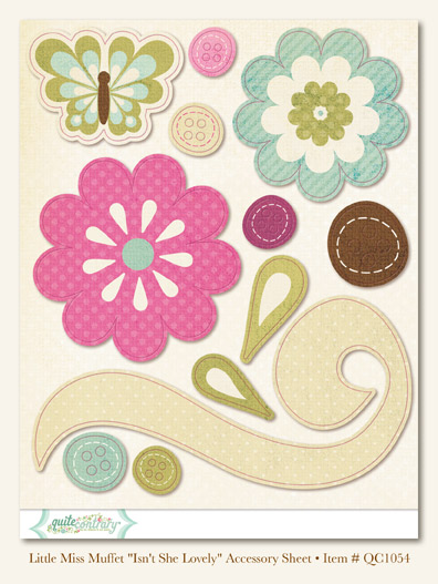 My Minds Eye - Quite Contrary - Little Miss Muffett -"Isn't She Lovely" Accessory Sheet