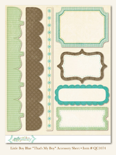 My Minds Eye - Quite Contrary - Little Boy Blue -"That's My Boy" Accessory Sheet