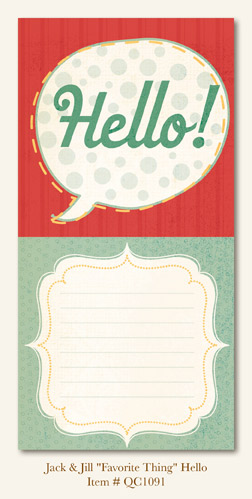 My Minds Eye - Quite Contrary - Jack & Jill  -"Favorite Thing" Hello