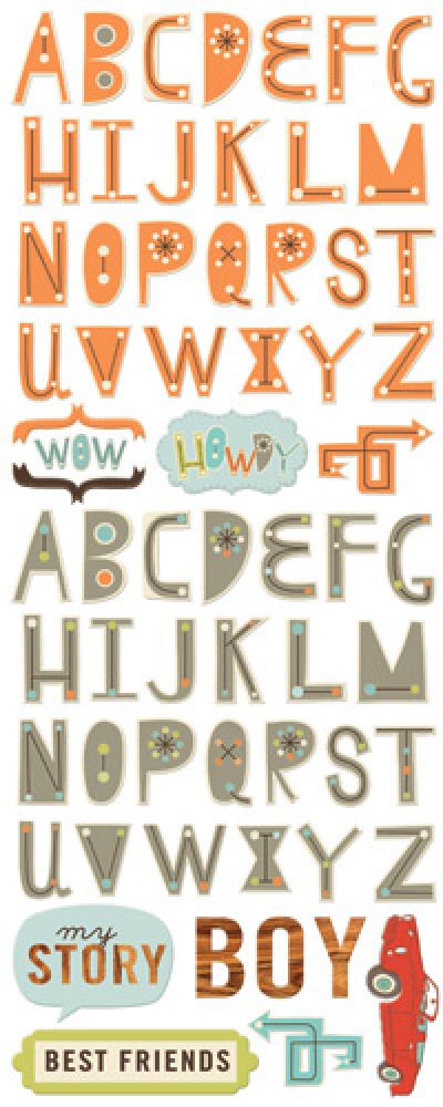 COSMO CRICKET - THE BOYFRIEND - ALPHA RUBONS