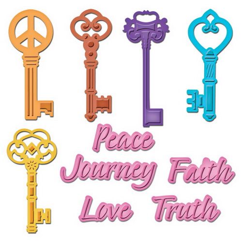 Spellbinders - Shapeabilities - Positively Me - Jewel Keys