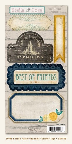 My Minds Eye - Stella and Rose - Hattie - "Buddies" Sticker Tags