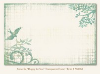 My Minds Eye - So Sophie - Graceful - "Happy for You" Frame (transparency)