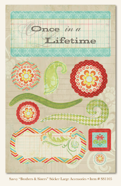 My Minds Eye - So Sophie - Savvy - "Brothers & Sisters" Sticker Accessories Large Sheet