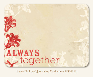 My Minds Eye - So Sophie - Savvy - "In Love" Journaling Card