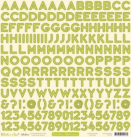 October Afternoon - Ducks in a Row - Sticker Alpha Sheet