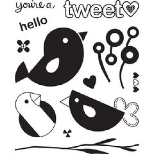 Basic Grey - Kioshi - Kioshi Tweet Bitsy Stamp