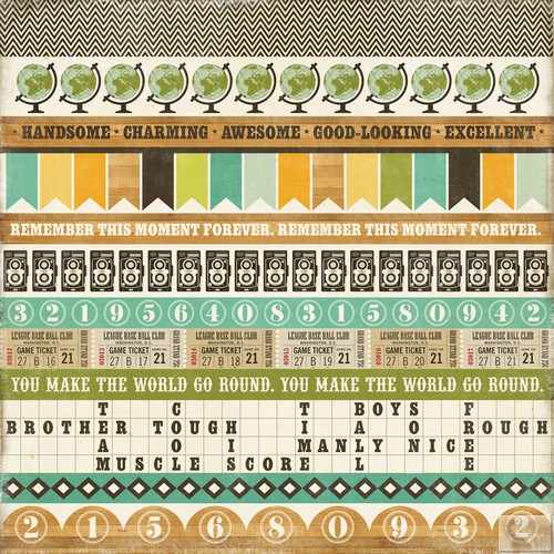 Echo Park - This and That Charming - Border Strips Patterned Paper