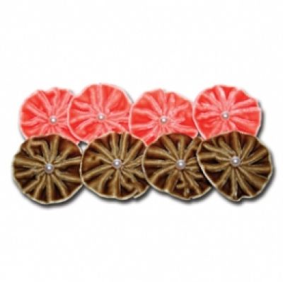 Maya Road - Velvet Pleats - Pumpkin and Latte