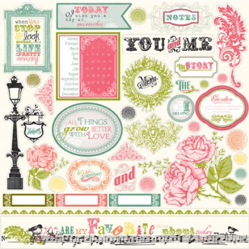 Echo Park - Victoria Gardens - Element Stickers