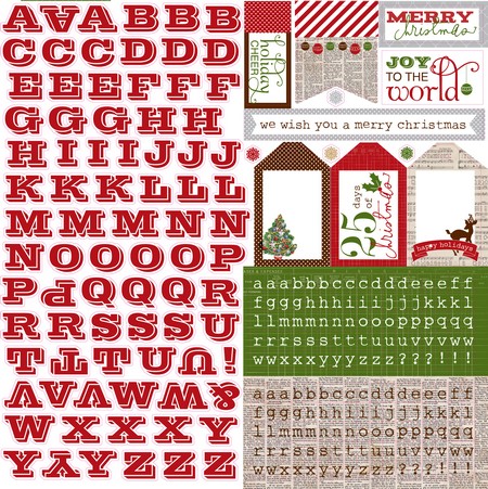 Echo Park Paper Co - Very Merry Christmas - Alpha Stickers