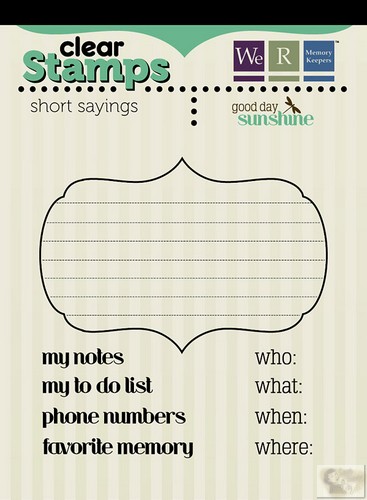 We R Memory Keepers - Good Day Sunshine Clr Stamps Short Sayings