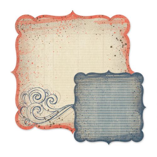 We R Memory Keepers - Down The Boardwalk - Die Cut Patterned Paper - Waves